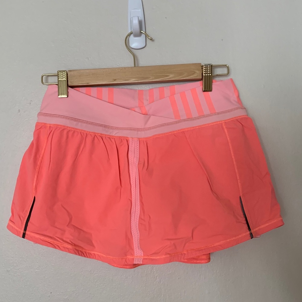Lululemon neon tennis skirt with built in spandex